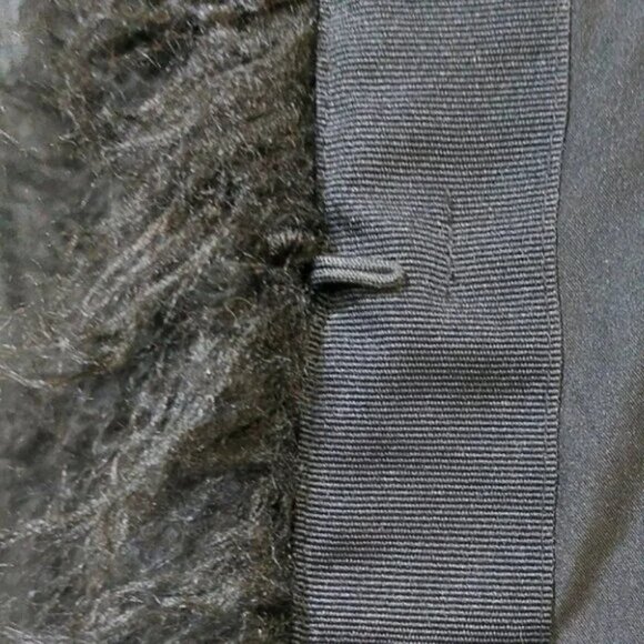 ๐UBER GORGE!๐VTG 70s Vibe Boho Chic Black Faux Mongolian Lamb Fur Jacket - Picture 14 of 16